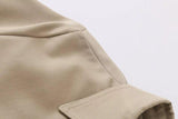 Double Breasted Basic Khaki Trench Coat