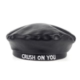 "Crush On You" Leather Beret