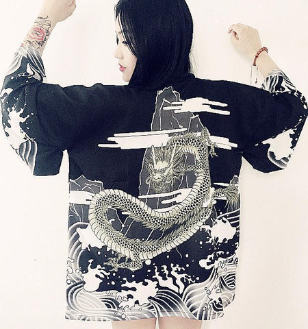 Japanese Vintage Kimono Sun Shirt