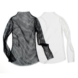 Fishnet Mesh Long Sleeve Tee