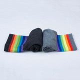 Cozy Rainbow Thigh Socks