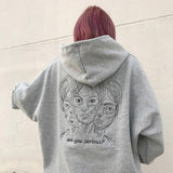 "Are You Serious" Embroidered Hoodie