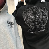 "Are You Serious" Embroidered Hoodie
