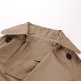 Cut Khaki Trench Coat