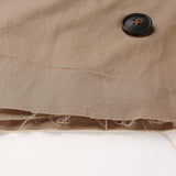 Cut Khaki Trench Coat