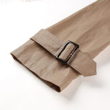 Cut Khaki Trench Coat