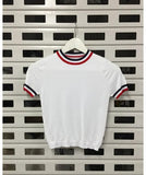 Vintage Crop Turtleneck Knit Tee