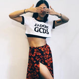 "J'Adore" Cropped Top