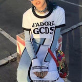 "J'Adore" Cropped Top