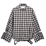 Oversized Plaid Cut Shirt