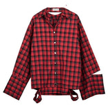 Oversized Plaid Cut Shirt