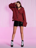 Oversized Plaid Cut Shirt
