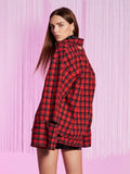 Oversized Plaid Cut Shirt