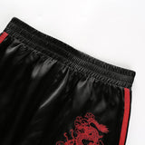 Dragon Embroidered Striped Trousers