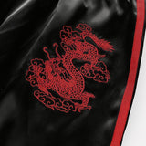 Dragon Embroidered Striped Trousers