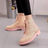 Sparkle Splattered Ankle Boots