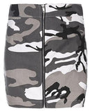 Zip Up Camo Skirt