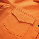 Cropped Orange Denim Jacket