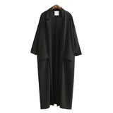 Cotton Black Long Jacket