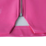 Pink PU Leather Skirt