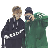 Three Striped Oversized Hoodie