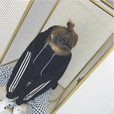 Three Striped Oversized Hoodie