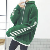 Three Striped Oversized Hoodie