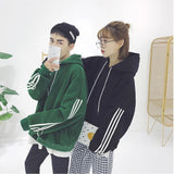 Three Striped Oversized Hoodie