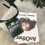 Small Alligator Crossbody Belt Bag