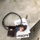 Small Alligator Crossbody Belt Bag