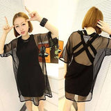 Oversized Long Mesh Tee