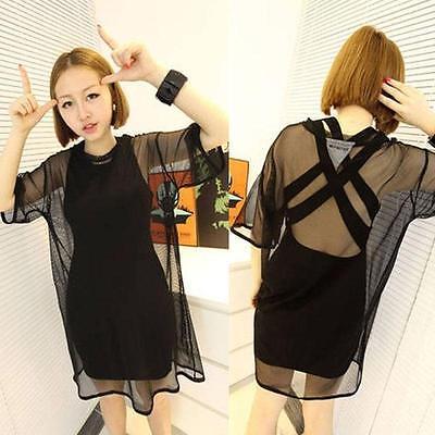 Oversized Long Mesh Tee