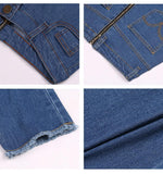 Back Zipper Jeans
