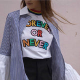 "Forever or Never" Holographic Tee