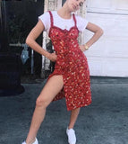 Red Floral Dress