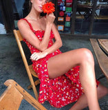 Red Floral Dress