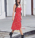 Red Floral Dress