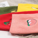 Fruit Embroidered Socks