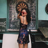 Floral Satin Mini Dress