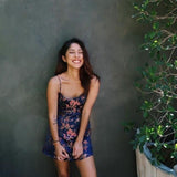 Floral Satin Mini Dress