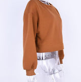 Drop Shoulder Khaki Pullover Sweater