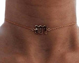 Old English Single Letter Choker (Customizable)