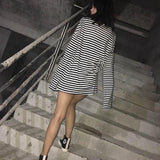 Oversized Long Sleeve Striped Shirt