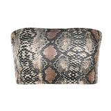 Snake Skin Printed Tube Top