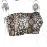 Snake Skin Printed Tube Top