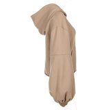 Puff Sleeve Oversized Camel Hoodie