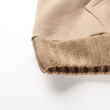 Puff Sleeve Oversized Camel Hoodie