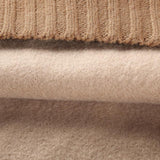 Puff Sleeve Oversized Camel Hoodie