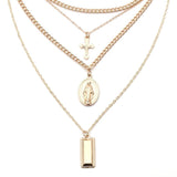 Virgin Mary 3 Piece Pendant Chain