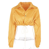 Cropped Orange Nylon Jacket